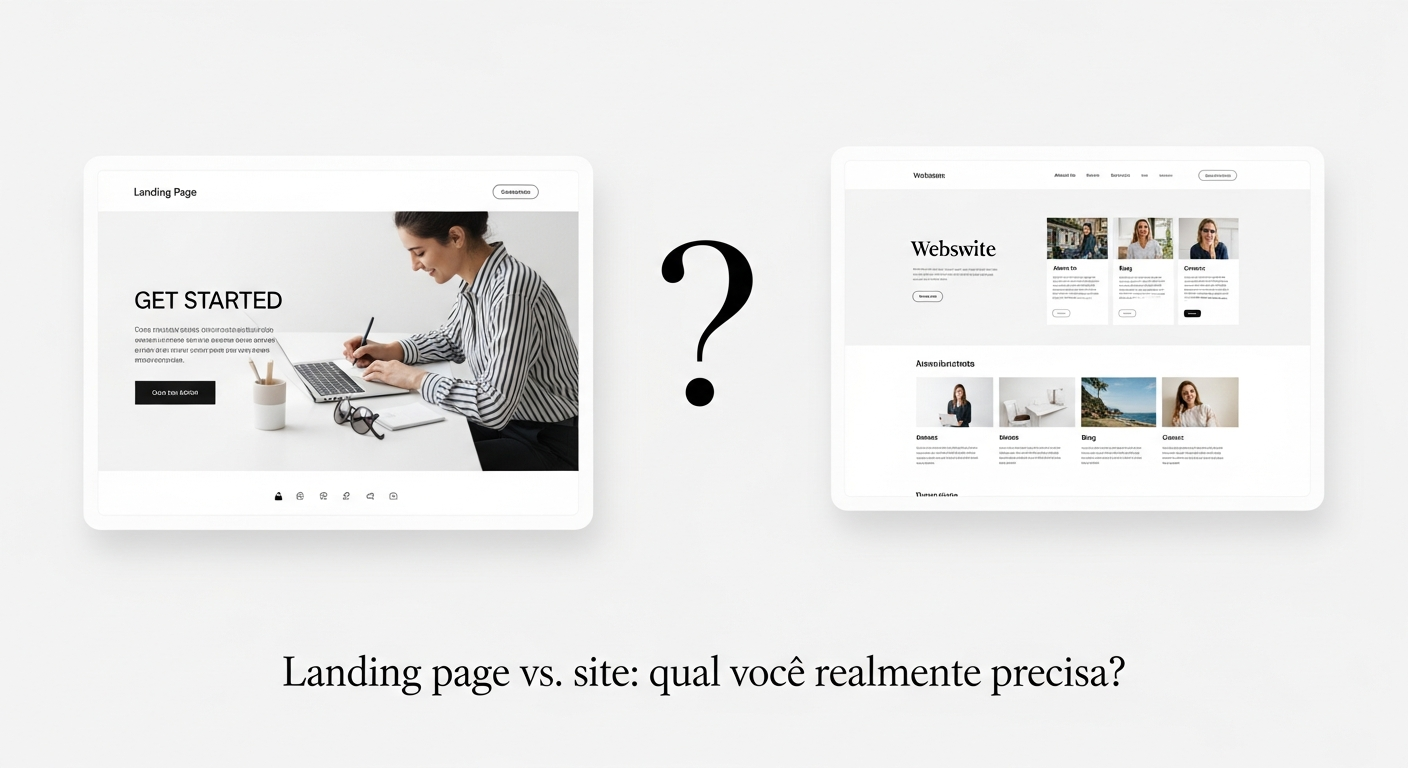 Landing page vs. site qual você realmente precisa
